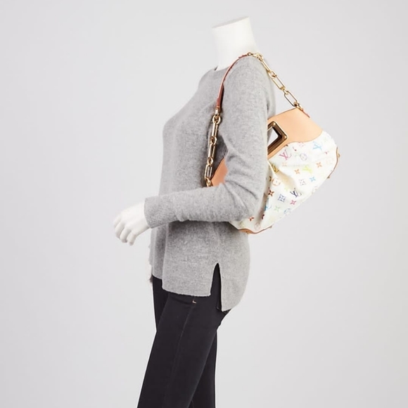 LOUIS VUITTON White Monogram Multicolore Judy PM Bag - Picture 4 of 13